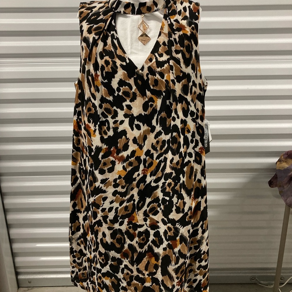 Lux II Animal Print Dress Size 16 NWT